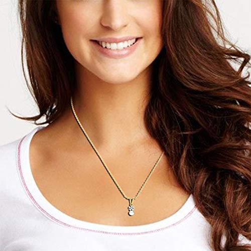 DISHIS 14k Yellow Gold Pendant for Women