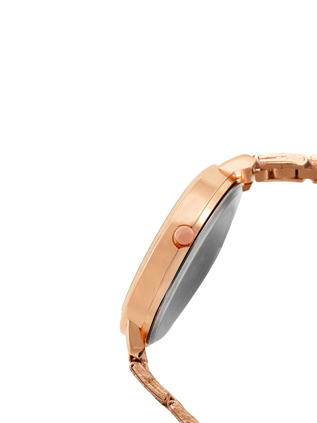 Joker & Witch Stainless Steel Women Time Travel Analog Watch Bracelet Stack (Rose Gold ), Black Dial, Rose Gold Band