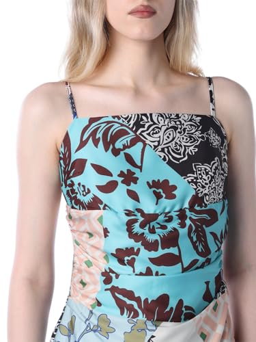 ONLY Women's Floral Print Fit and Flare Multicolor Dress