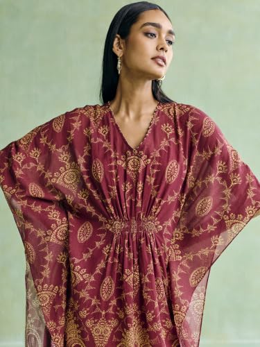 Aarke Ritu Kumar Maroon Rayah Kaftan