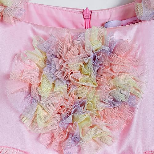 Hopscotch Girls Pink Sleeveless Ruffle Embellished Dress for Age (5-6 Years)