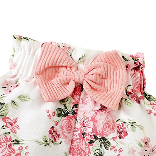 Hopscotch Baby Girls Cotton Solid And Polyester Short Set In Pink Color For Ages (6-9 Months)