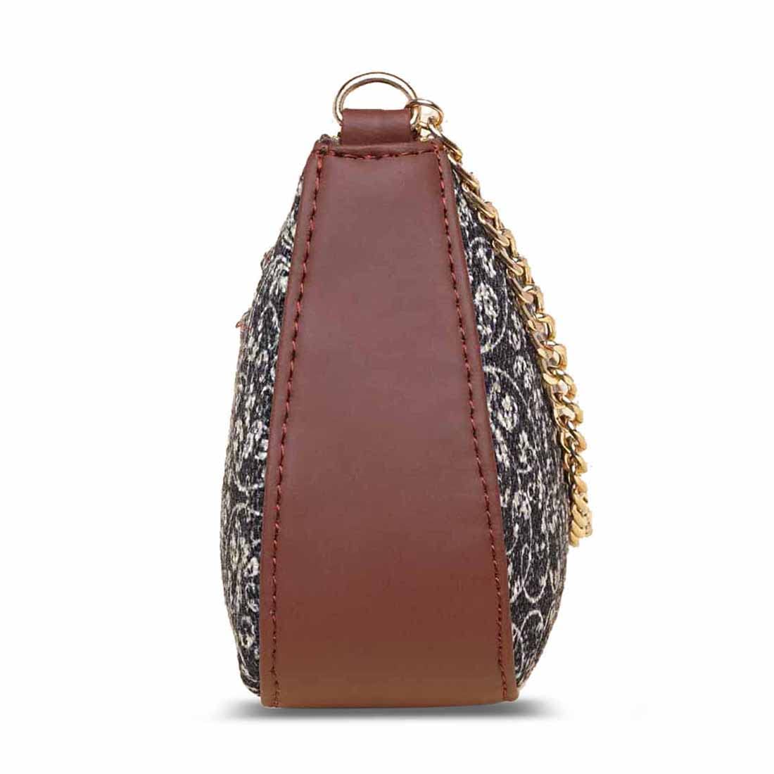 ZOUK Baguette Bag | Crossbody Bags for Women | Women's Handbags | Stylish Sling Bag for Woman | Vegan Leather Evening Bag | Travel & Office Use | Purse and Wallet | Lattice Lace Print