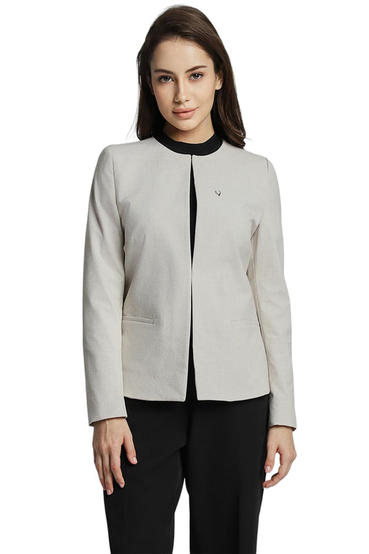 Allen Solly Women's Blazer (AHBZCRGF129185_Grey