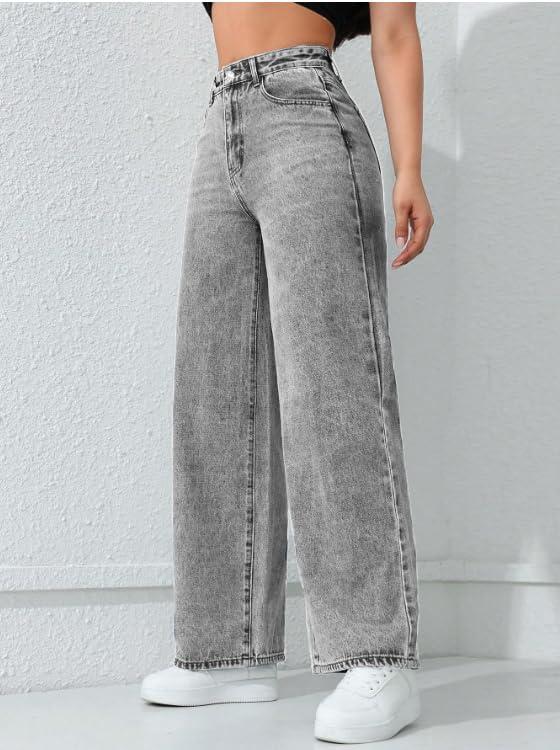 Ben Martin Baggy Jeans for Women || Women,s Loose Jean Pants || Oversized Jean's for Women's || Wide Leg Jean,s for Woman || Casual Jins for Woman's || Loose Jin Pant for Woman,s Grey 01-30