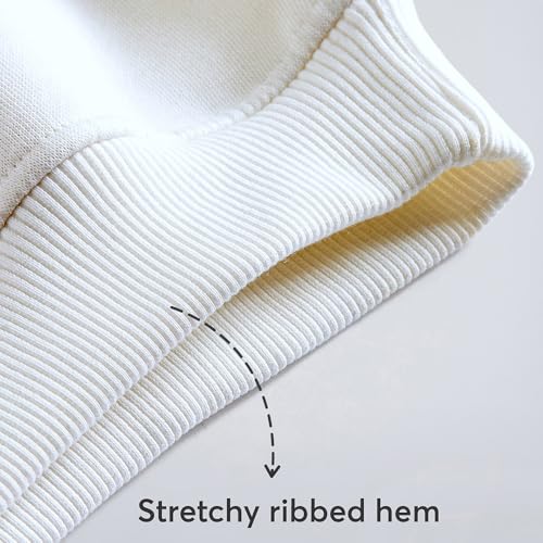 Hopscotch Girls White Full Sleeves Floral Applique Pullover Sweatshirt for Age (2-3 Years)