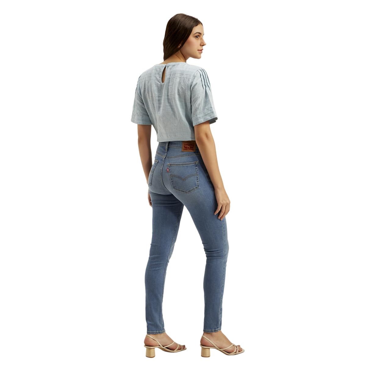 Women's Mid Rise 721 Skinny Blue Jeans