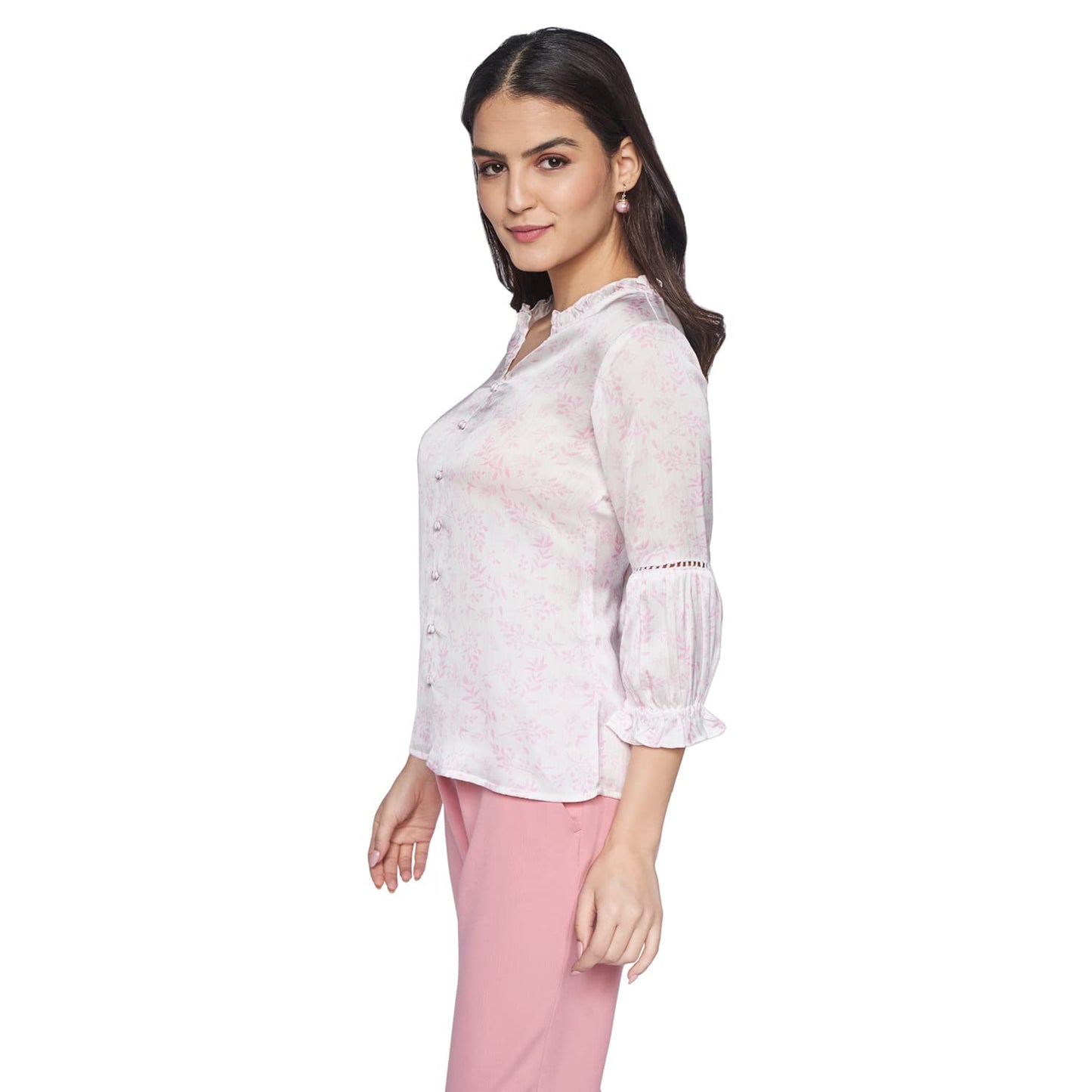 AND Women's Regular Shirt (SS22AS017TR54_Pink 8)