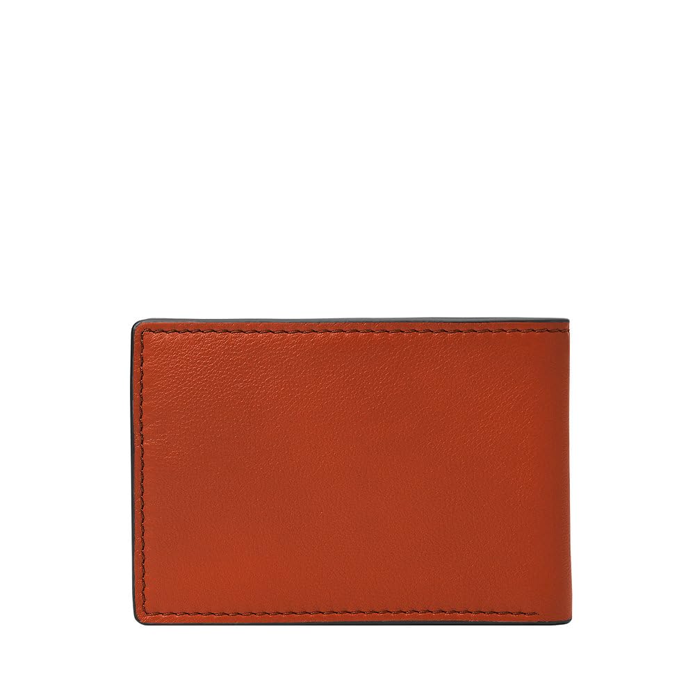 Fossil Men Leather Steven Orange Wallet Ml4396836