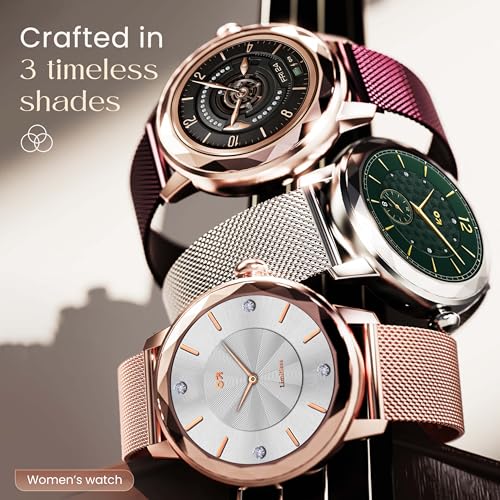 GOBOULT Newly Launched Alora Smart Watch 1.19'' AMOLED Display, BT Calling, Rotating Bezel, 150+Watchfaces, 800 Nits Brightness, AI Voice Assistant, SpO2 Monitoring, 120+ Sports Mode (Silver)