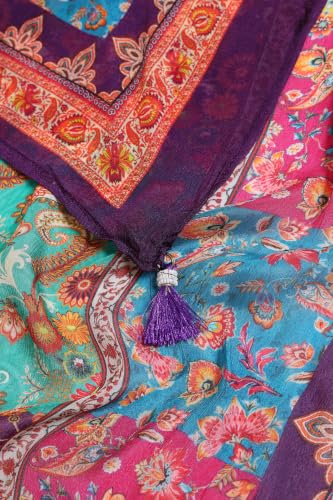 Soch Womens Purple Viscose Blend Ethnic Motifs Salwar Suit With Sequin