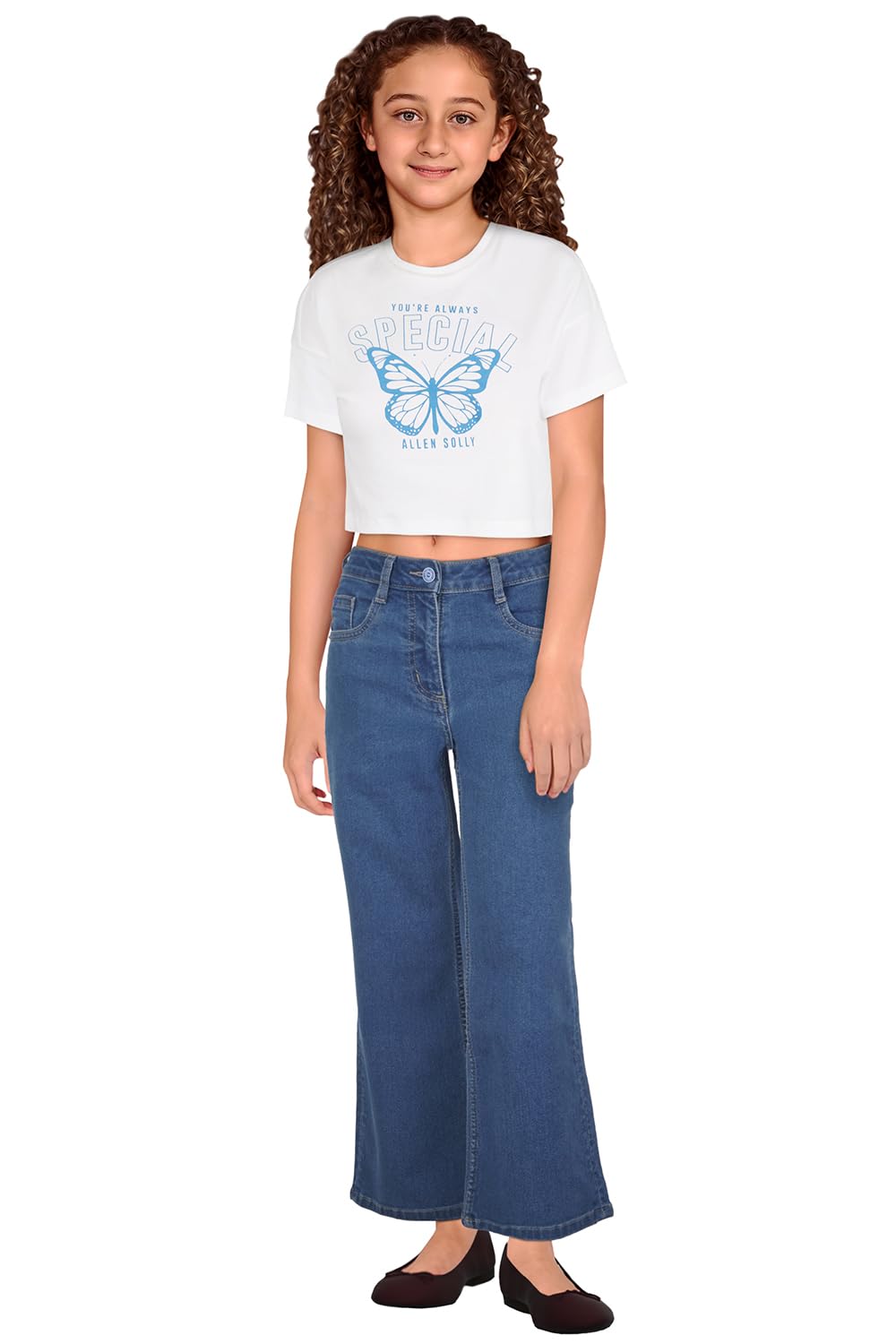 Allen Solly Girl's Regular Jeans (AGDNCWLBP14952_Blue