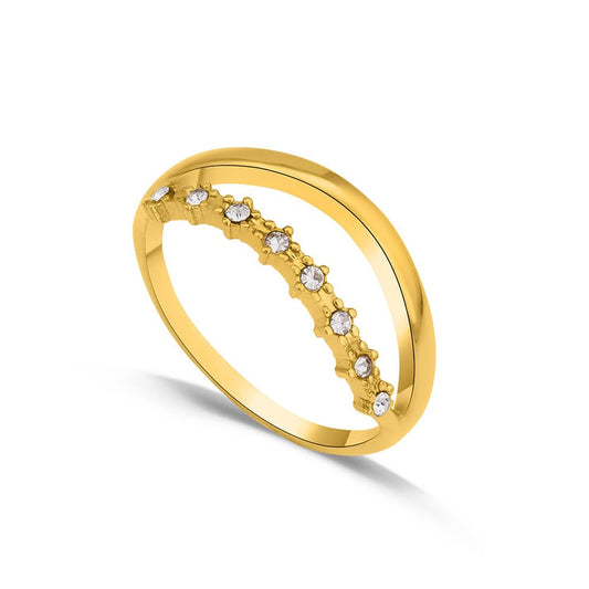 PALMONAS Vintage Ribbed Dome Ring