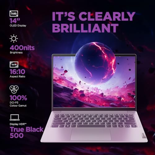 Lenovo IdeaPad Slim 5 Intel Core Ultra 5 125H Built-in AI 14" (35.5cm) WUXGA-OLED 400Nits Thin & Light Laptop (16GB/1TB SSD/Win 11/Office 21/FHD+IR Camera/Alexa/1Yr ADP Free/Grey/1.4Kg), 83DA003GIN
