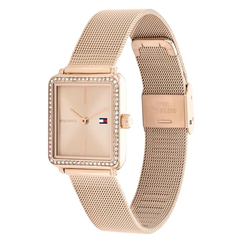 Tommy Hilfiger Tea Quartz Analog with Brown Dial Gold Stainless Steel Strap Watch for Women - TH1782792