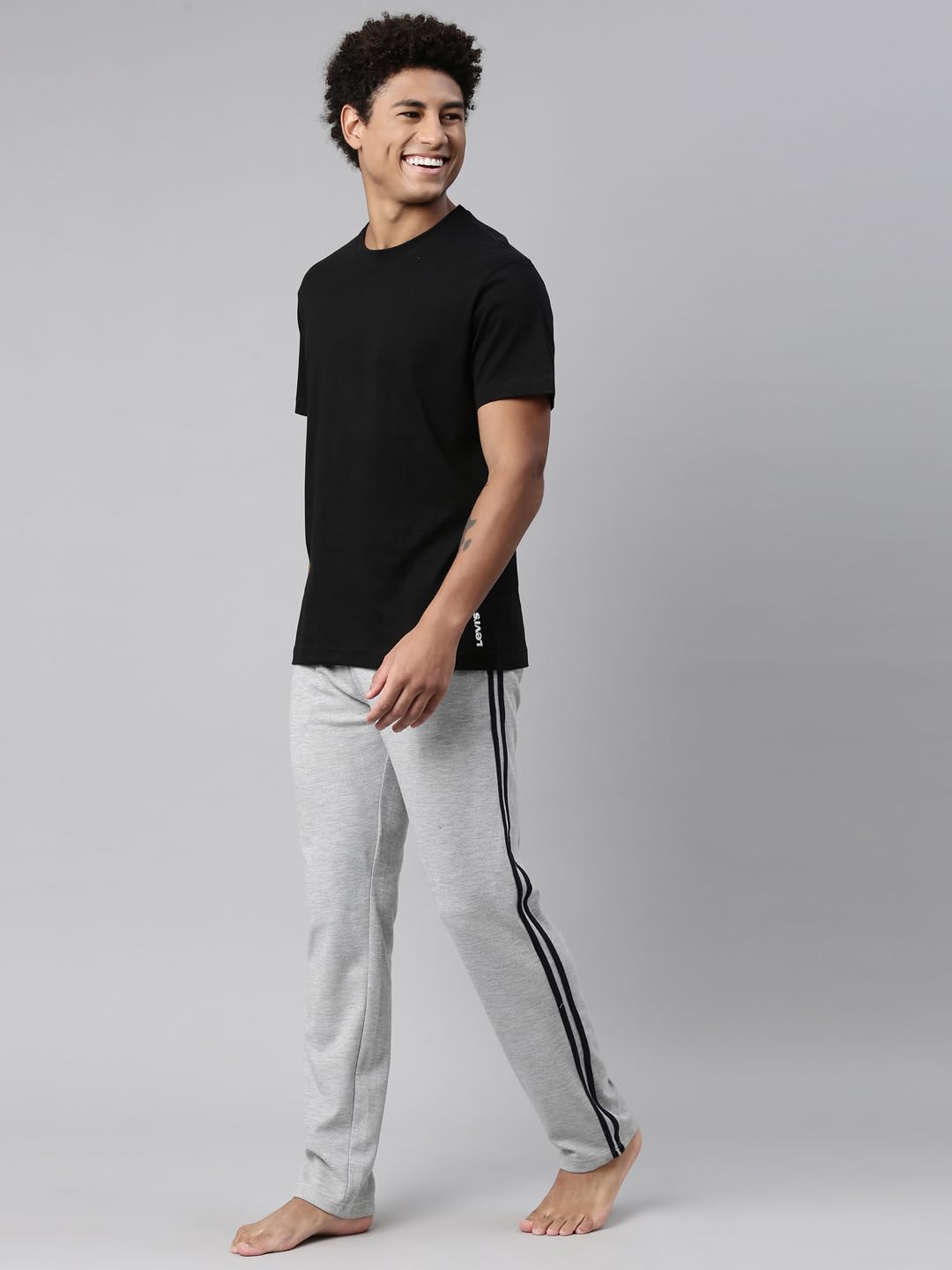 Levi's Men's Cotton Plain Regular Fit T-Shirt (Pr679313_Black L)