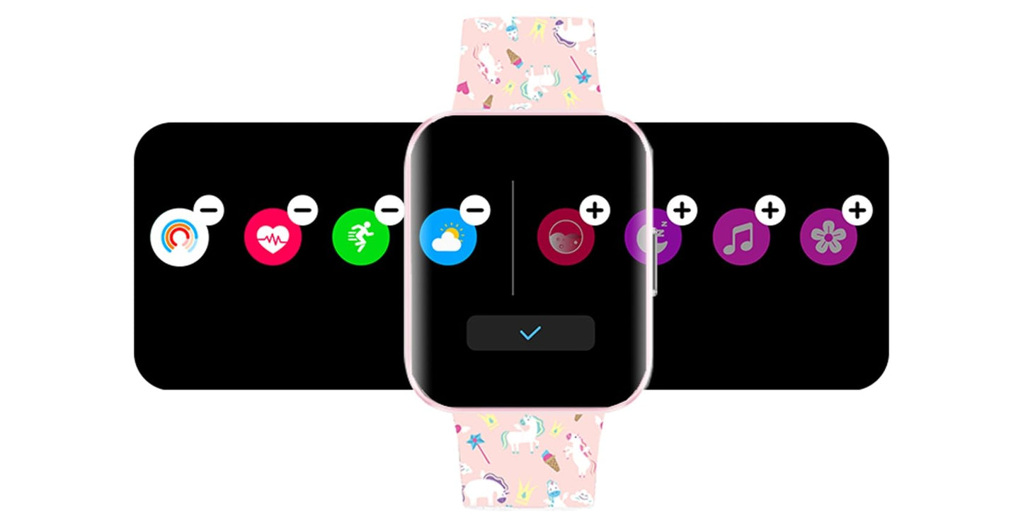 WatchOut Champion Kids SmartWatch with Habit Building, Heart Rate, Water Reminder, Curved Sceen, Waterproof, Activity Track, School Mode, Best Gift, Boys, Girls, Age 3-17, SharkTank Fame (Blush Pink)