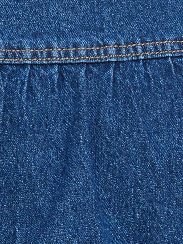Max Alaya F x URB_N Women Bubble Hem Denim Skirt, Blue, L