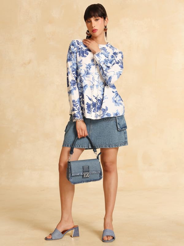 Kazo Logan Blouse Blue