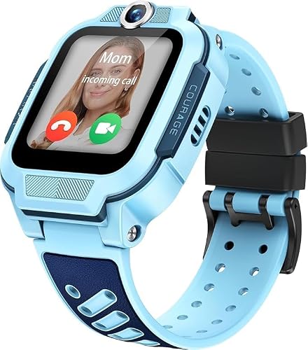 imoo Z3 Kids Smartwatch, 4G Video/Voice Call & Real-time GPS Tracker, 1.5″ HD Screen IP68 20m Waterproof, 8GB Large Storage Parent Control and Safety Protection(Blue)