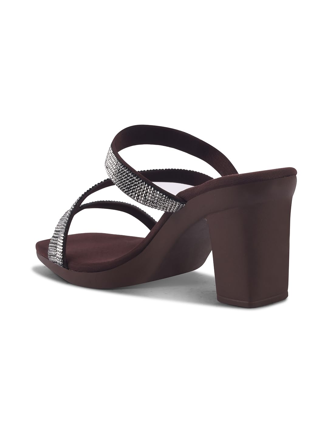 SVYA Comfortable Heel Sandals for Women and Girl. (Brown, UK Footwear Size System, Adult, Women, Numeric, Medium, 8)