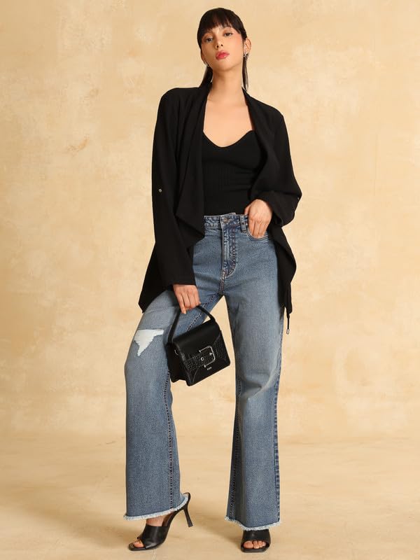 Kazo Waterfall Blazer Black