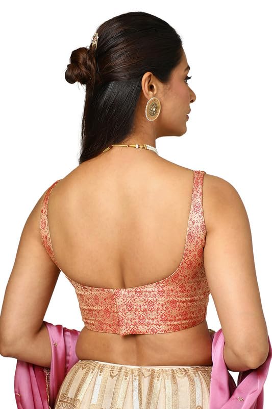 Soch Womens Maroon Tussar Woven Design Blouse