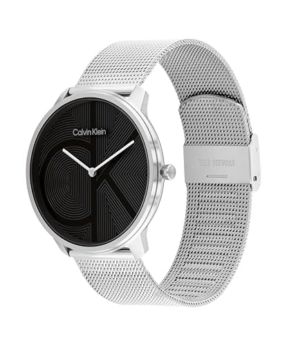 Calvin Klein Ck Iconic Qtz Basic Slim Black Round Dial Unisex's Watch- 25300012