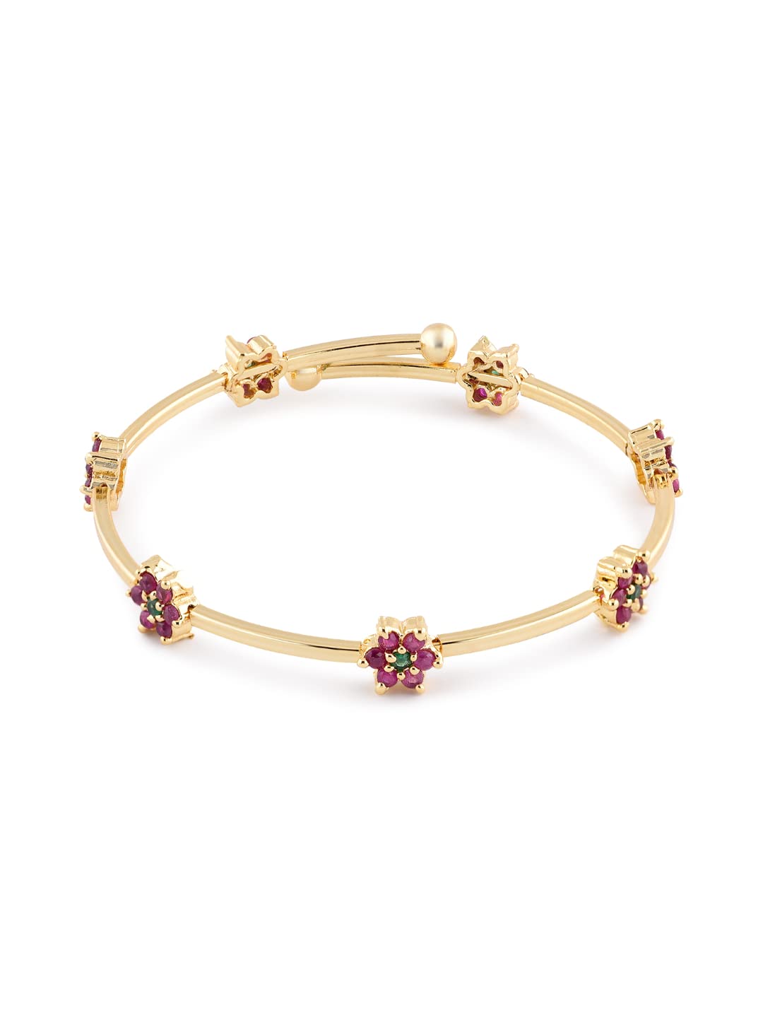 ZAVERI PEARLS Gold look Designer Adjustable Bracelet- ZPFK6274