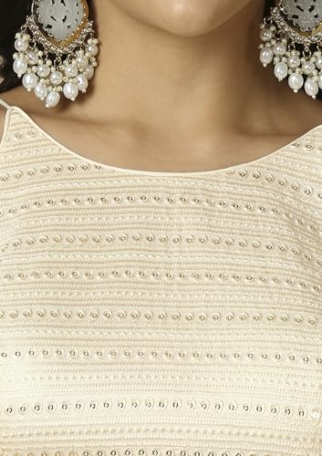 Salwar Studio Women's Gold Embroidered Saree Blouse-RI-0050-GOLD-38