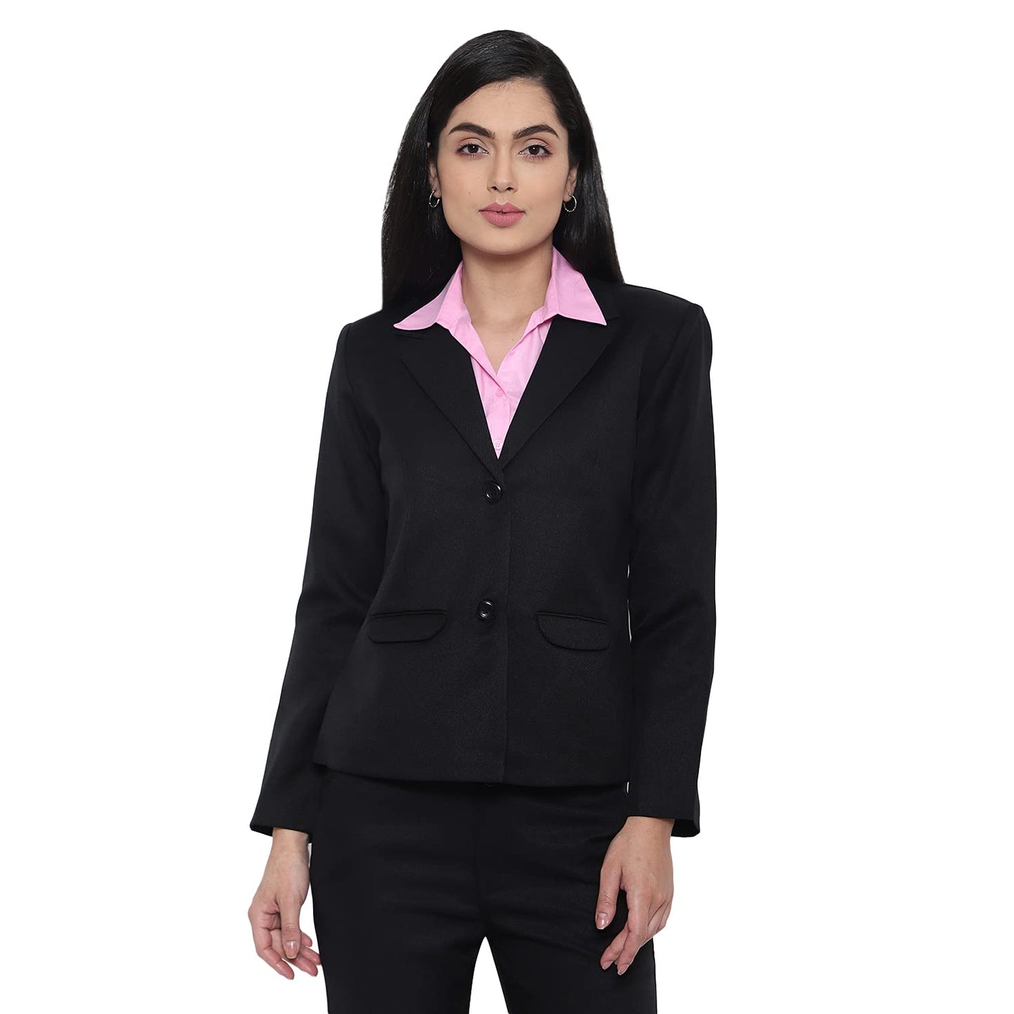 Blue Ronin Women's Regular Fit Stylish Formal Casual Blazer(Black_3XL
