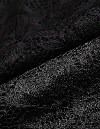 U.S. Polo ASSN._Solid Regular Fit Lace Dress, (UWAW25DRS216_Black_XS)