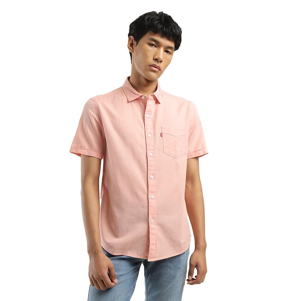 Levi's Men's Solid Slim Fit Shirt (32908-0342_Pink
