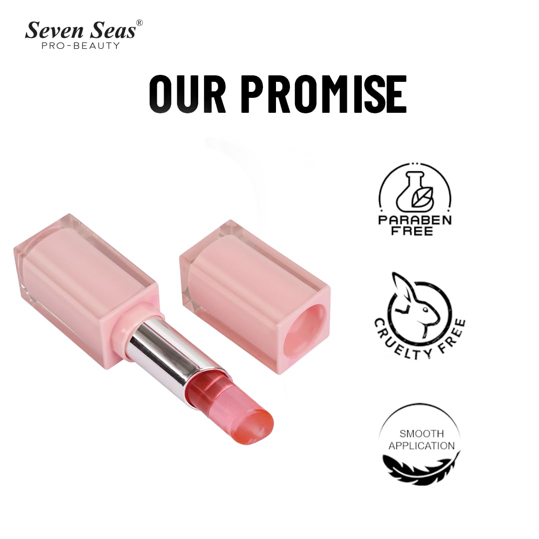 Seven Seas Rouge Gel Lipstick Smooth Texture Glass Finish (Peach)