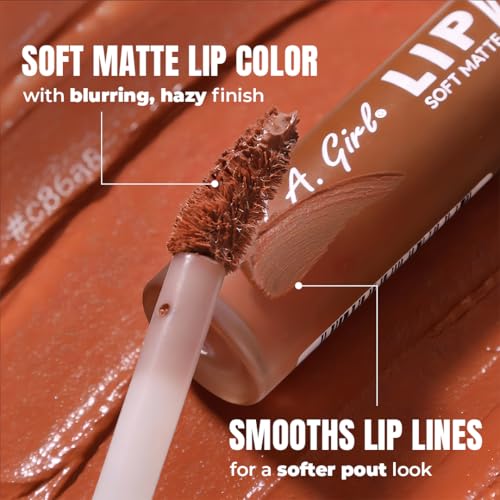 L.A. Girl Lip Haze Soft Matte Liquid Lipstick(Flirty), 3ml – Lightweight, Long-Lasting & Non-Drying Formula | Velvet Finish Multipurpose Lip & Cheek Tint for Indian Skin Tones