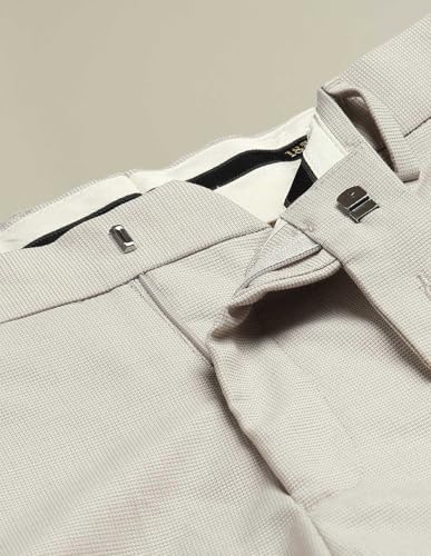 Arrow Men's Textured Dobby 1851 Trousers (ARAKTR2143_Beige_30)