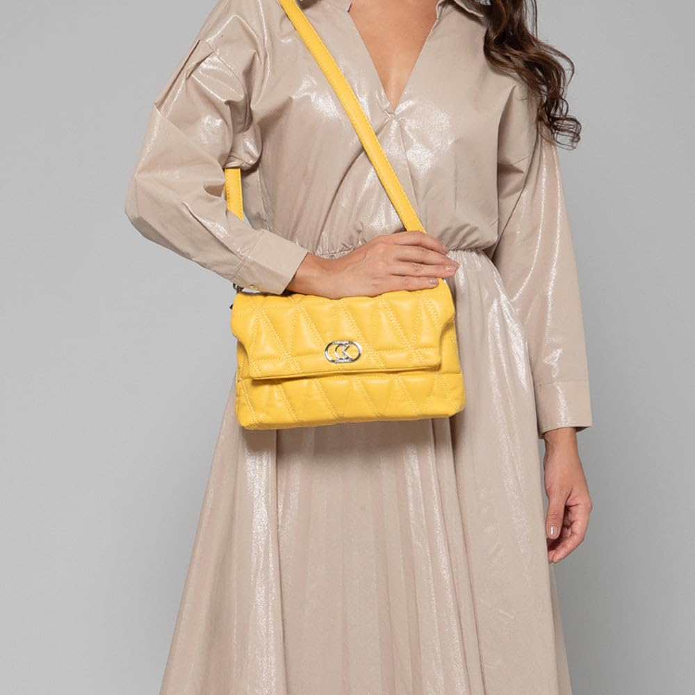 CUCKOOS LONDON Purse for Women Branded, Stylish Handbags for Women Trendy | Handbag for Woman Stylish Latest, Sling Bag for Woman | Branded Handbags for Ladies Latest - ELIZA, Yellow