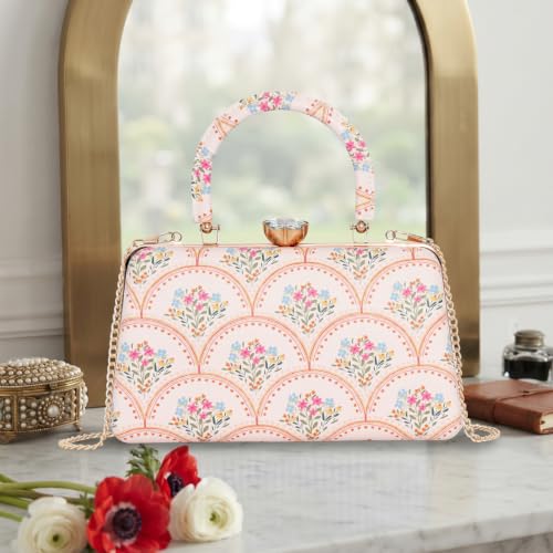 ESBEDA Pink Color Verbania Clutch For Womens | ESBEDA Clutches, Printed Clutches For Women's,