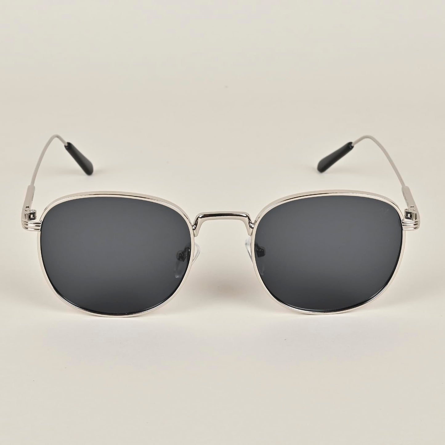 Voyage UV Protected Round Men & Women Sunglasses - (2036MG2977 | Black Lens | Silver Frame)