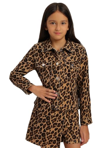 VERO MODA Girl's Animal Regular Fit Brown Shirt