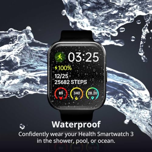 Spade & Co Health Smartwatch 3 - Health, Fitness & Activity Tracker with 10+ Day Battery Life, Alexa Built-in, Bluetooth Call, Sleep Monitor, Waterproof for iPhone & Android, Men & Women