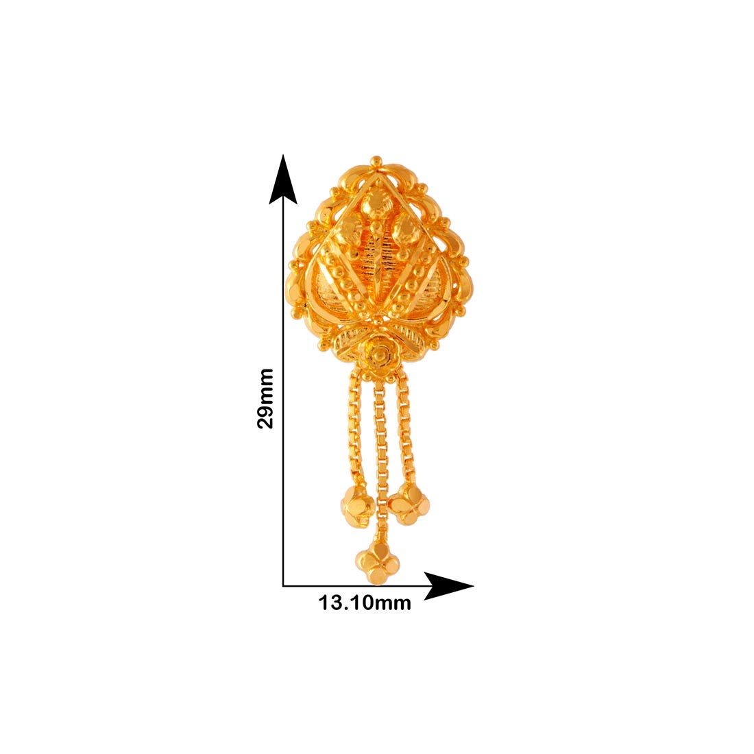 P.C. Chandra Jewellers 22k (916) Yellow Gold Stud Earrings for Women