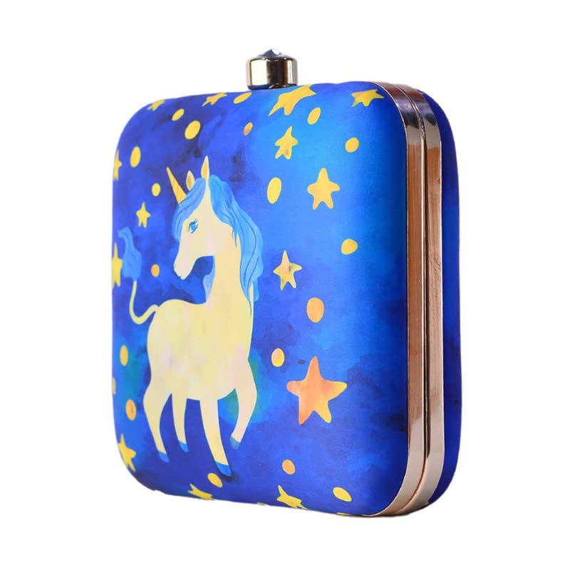 Artklim Galaxy Unicorn Printed Clutch