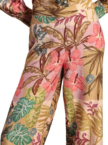 VERO MODA Women's Straight Fit High-Rise Multicolor Pants