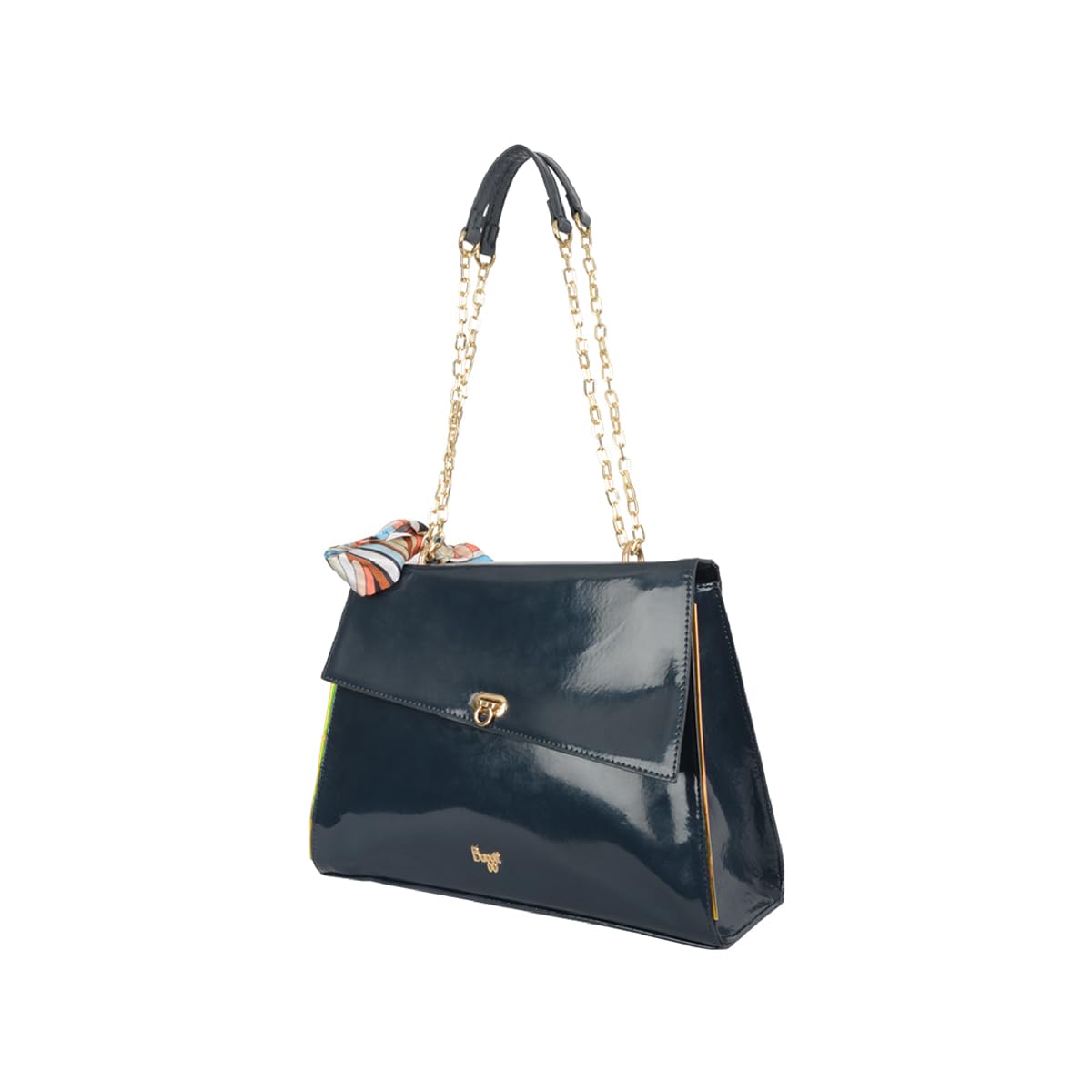 Baggit Women Blue Satchel Sling Bag Medium Size | Ladies Stylish Casual Cross Body Purse Handbag