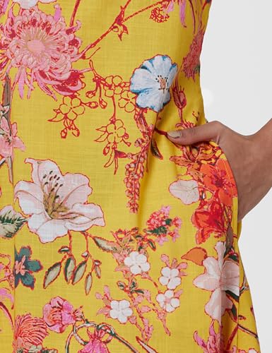 BIBA Women Yellow Cotton Straight Printed Jumpsuit_40