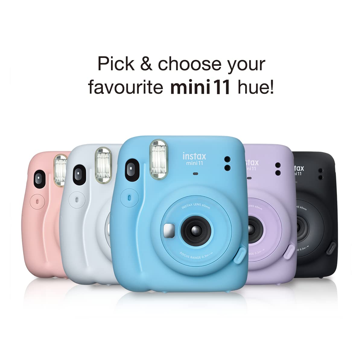 Fujifilm Instax Mini 11 Instant Camera (Ice White) Moments Box with 20 Shots