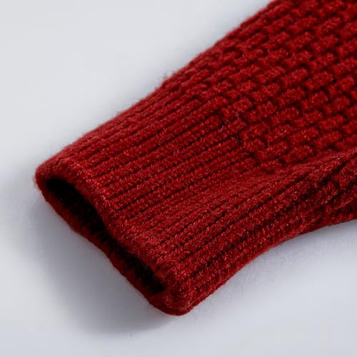 Hopscotch Girls Full Sleeves Red Floral Sweater & Skirt Set (3-4 Years)