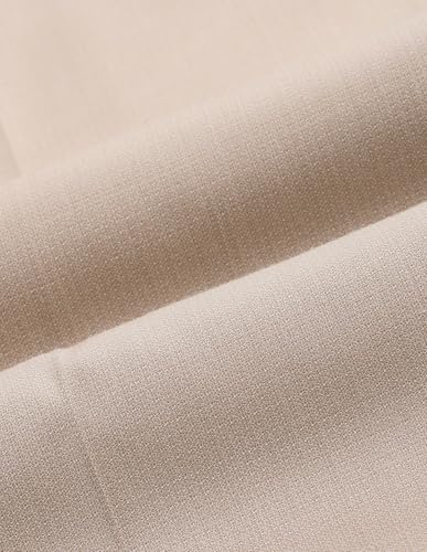 Arrow Men's Beige Solid Mid Rise Polyester Hook and Bar Slim Pleated Front Slant Pocket Trousers (ARAITR2144_Beige_36)