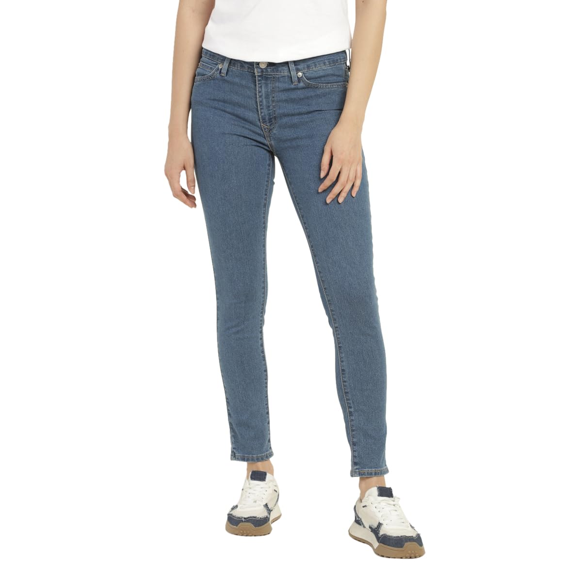 Levi's Women's 711 Skinny Fit Mid-Rise Jeans Blue